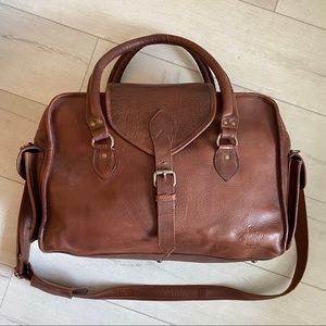 Genuine Leather Mini Weekender Duffle Travel Bag